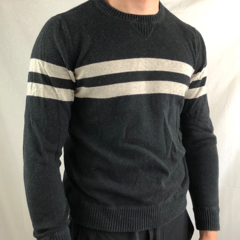 Black striped sweater